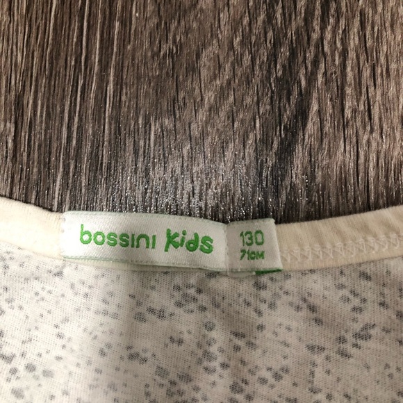Bossini Kids Necklace Graphic T-shirt - White, Size 130 (US 8-9) - Picture 3 of 4
